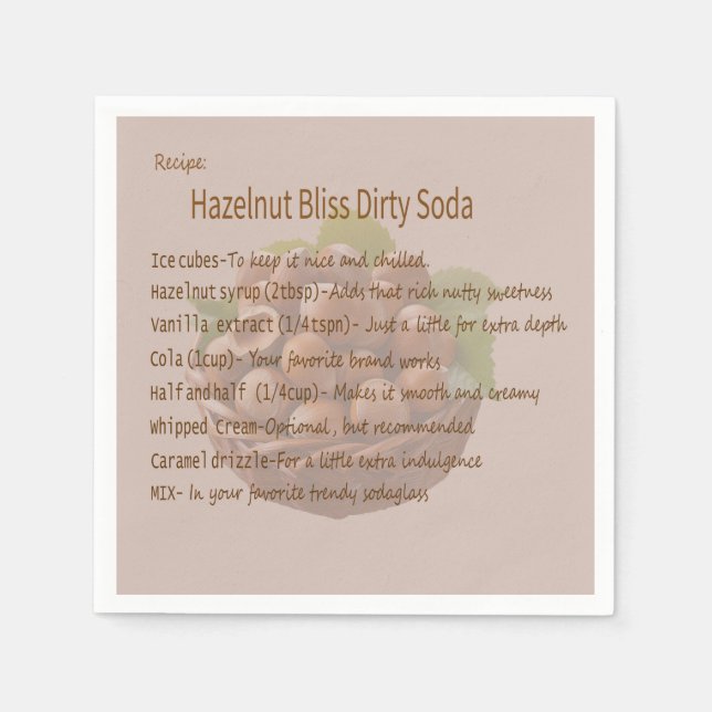 Dirty Soda Hazelnut Napkin (Front)