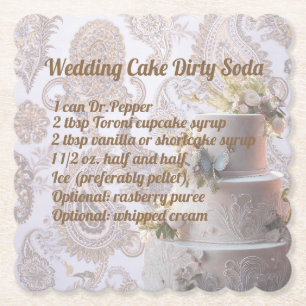 Dirty Soda Wedding Cake Coaster