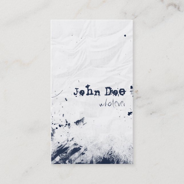 Dirty, Stained & Wrinkled Business Card (Front)