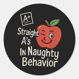 Dirty Teacher Naughty Humour Rude Joke Off Duty Ga Classic Round Sticker