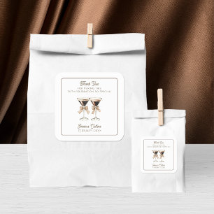 Dirty Thirty 30th Birthday Party Espresso Cocktail Square Sticker