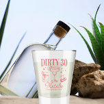 Dirty Thirty 30th Birthday Party Pink Personalised Shot Glass<br><div class="desc">Introducing our Dirty Thirty 30th Birthday Party Pink Personalised Shot Glass, the ultimate party accessory for your milestone celebration! These personalised shot glasses are the perfect addition to your Dirty 30 birthday bash, adding a touch of pink and personalised flair to your festivities. Crafted with high-quality glass, each shot glass...</div>