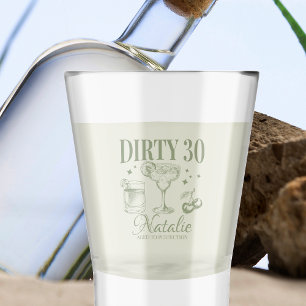 Dirty Thirty 30th Birthday Party Pink Personalised Shot Glass