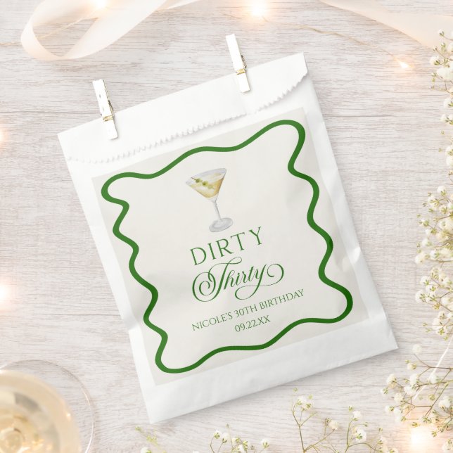 Dirty Thirty Dirty Martini Birthday Party Favour Bags (Clipped)