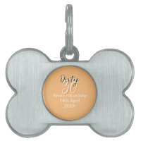 Dirty thirty orange white simple retro birthday ad