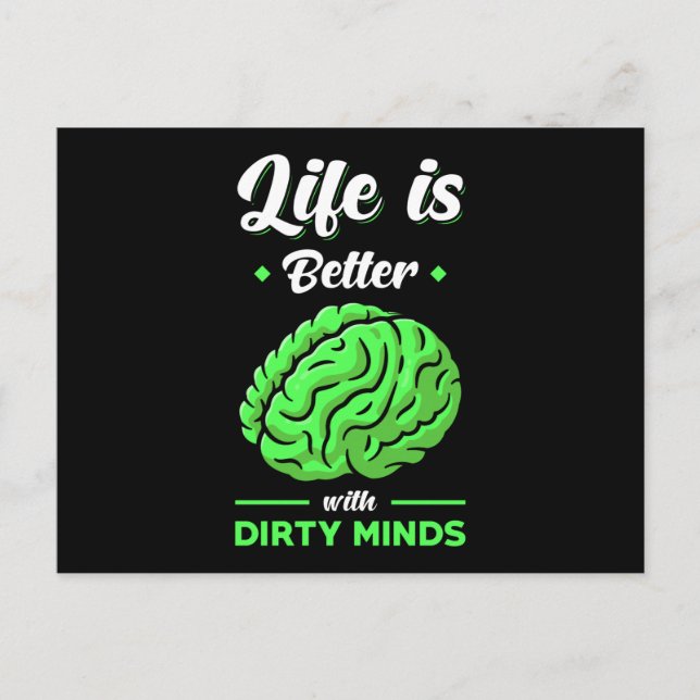 Dirty Thoughts Funny Saying Postcard (Front)