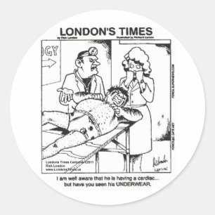 Dirty Underwear & Hospitals Funny Gifts & Tees Classic Round Sticker