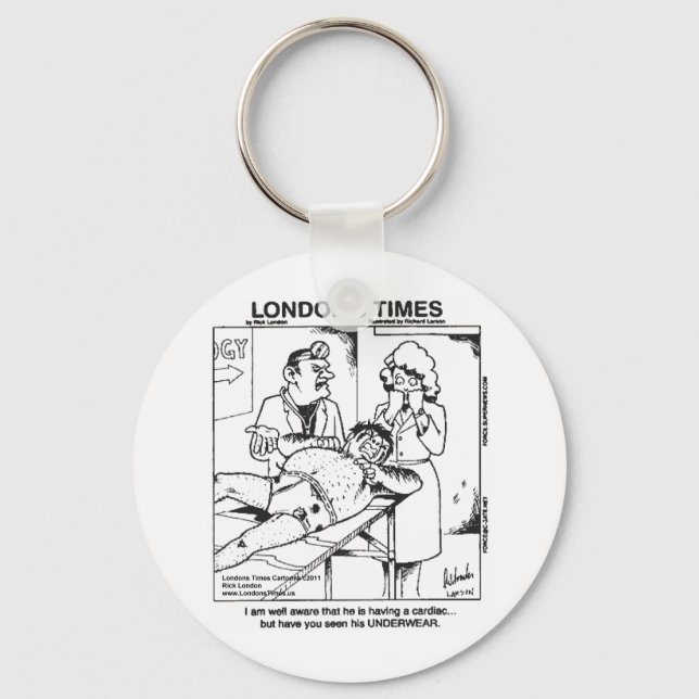 Dirty Underwear & Hospitals Funny Gifts & Tees Key Ring (Front)