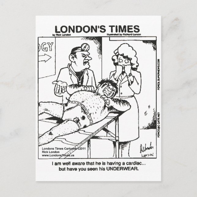 Dirty Underwear & Hospitals Funny Gifts & Tees Postcard (Front)