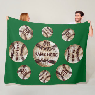 Dirty Vintage Personalised Baseball Throw Blanket