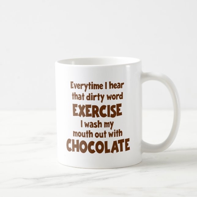 Dirty Word Exercise 1, brown Coffee Mug (Right)