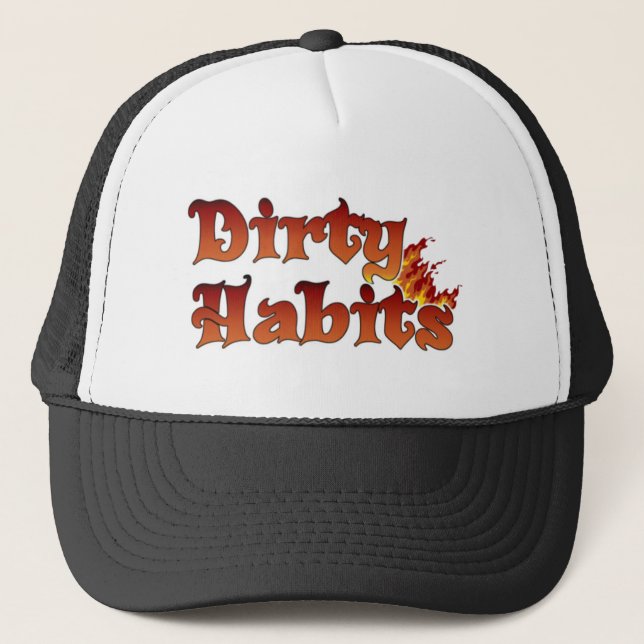 DirtyHabits Flame Trucker Hat (Front)