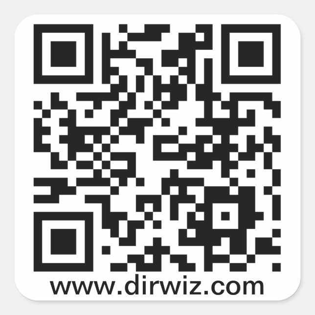 DirWiz QR Sticker (Front)