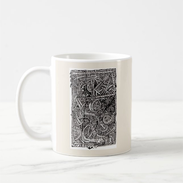 Dis-junction, Ink drawing Coffee Mug (Left)