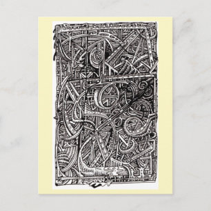Dis-junction, Ink drawing Postcard