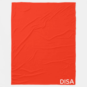 Disa Red color name Fleece Blanket