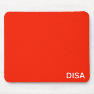 Disa Red colour name Mouse Mat