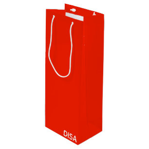 Disa Red colour name Wine Gift Bag