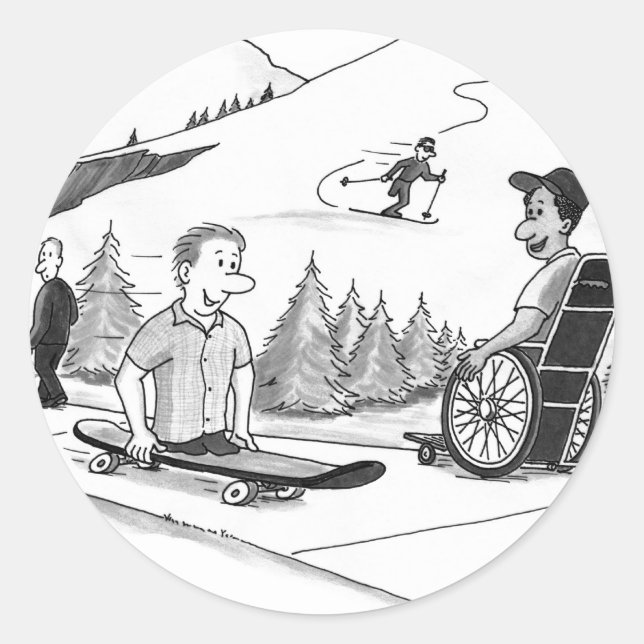 Disability Ability Classic Round Sticker (Front)