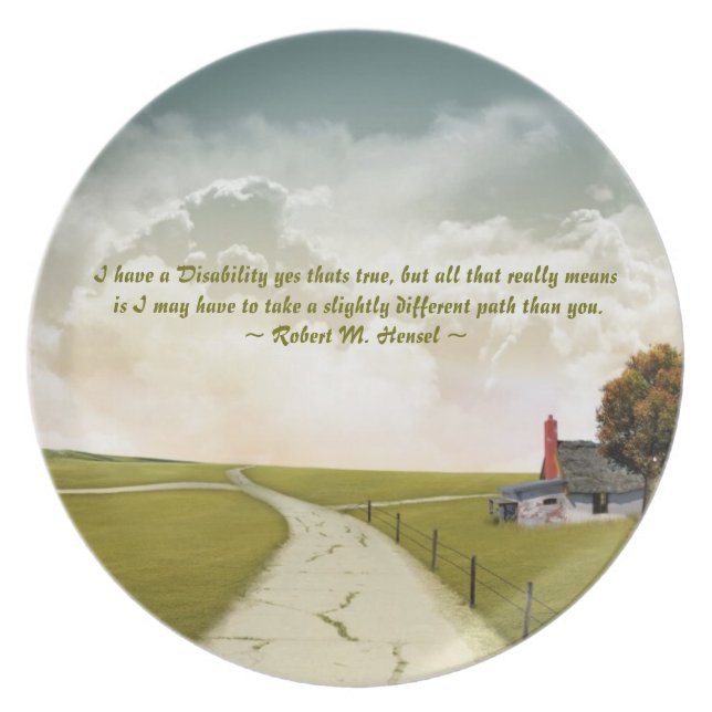 Disability Awareness Plate. Plate (Front)