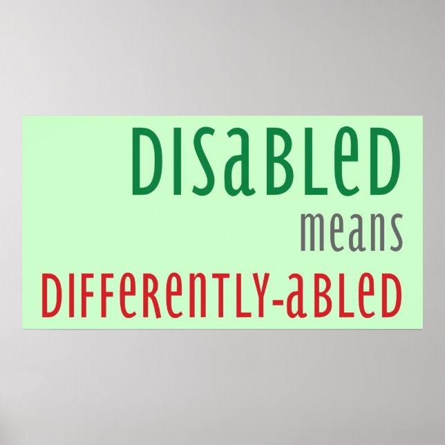 Disability Awareness Poster (Front)