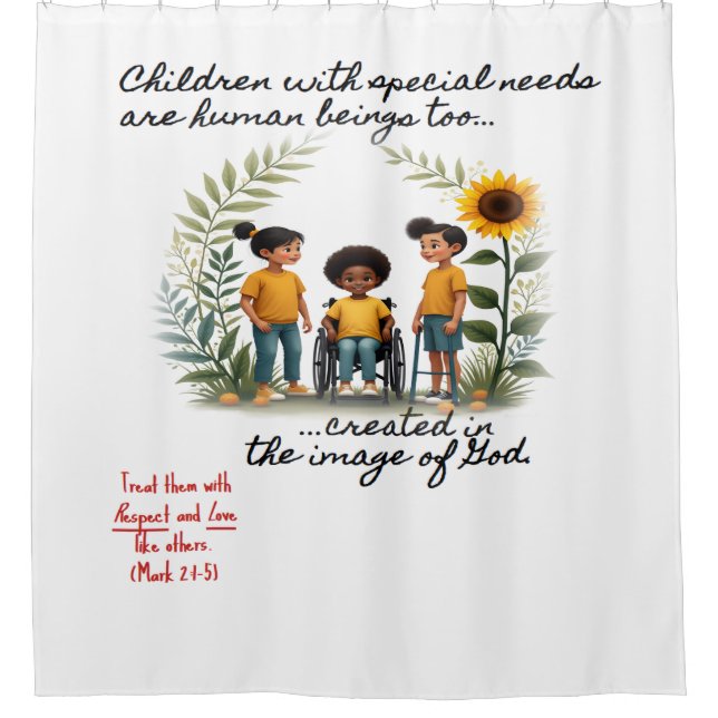 Disability Awareness  Shower Curtain (Front)