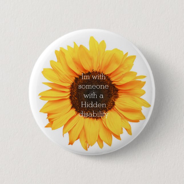 Disability awareness sunflower badge (Front)