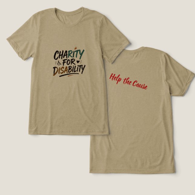 Disability Awareness Tri-Blend Shirt (Design Front & Back)