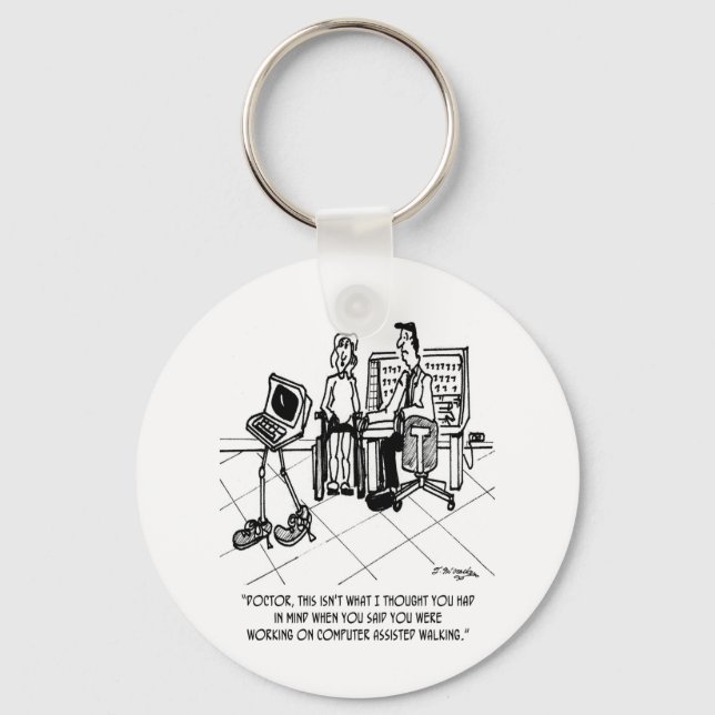 Disability Cartoon 1795 Key Ring (Front)