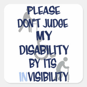 Disability/INvisibility Square Sticker