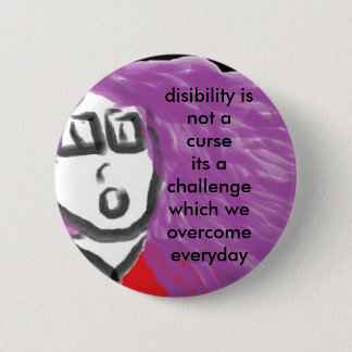 disability is no curse 6 cm round badge