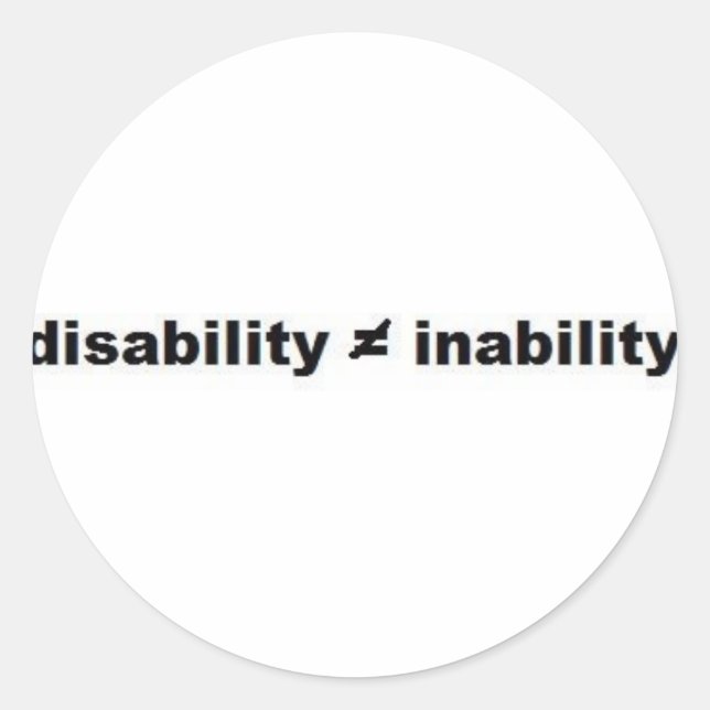 Disability Math Sticker (Front)