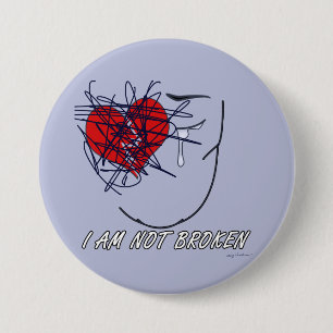 Disability Month I am not broken 7.5 Cm Round Badge