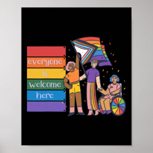 Disability Pride Everyone Is Welcome Here.png Poster