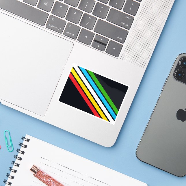 Disability pride flag (Laptop w/ iPhone)