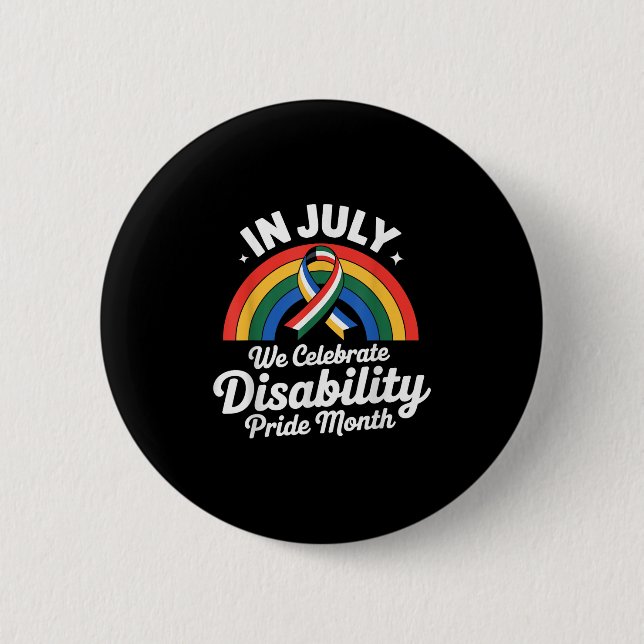 Disability Pride Flag July Disabled Pride Month Aw 6 Cm Round Badge (Front)