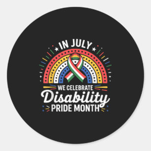 Disability Pride Flag July Disabled Pride Month Aw Classic Round Sticker