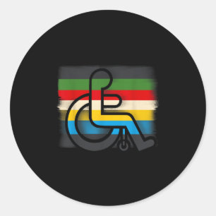 Disability Pride Flag July Disabled Pride Month Aw Classic Round Sticker