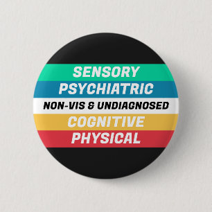 Disability Pride Flag Meanings 6 Cm Round Badge
