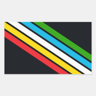 Disability pride flag rectangular sticker