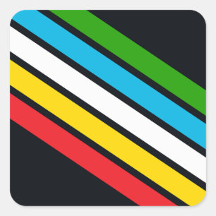 Disability pride flag square sticker