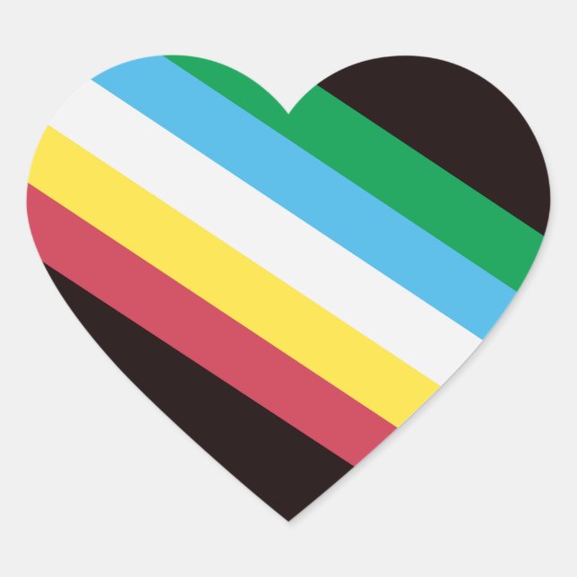 Disability Pride Heart Sticker (Front)