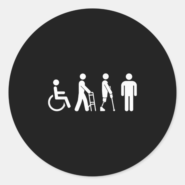 Disability Pride Month Advocate Gift Different Abi Classic Round Sticker (Front)