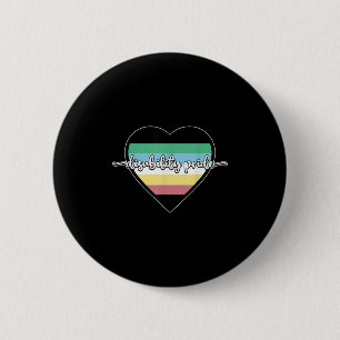 Disability Pride Month Flag Heart Neurodivergent A 6 Cm Round Badge