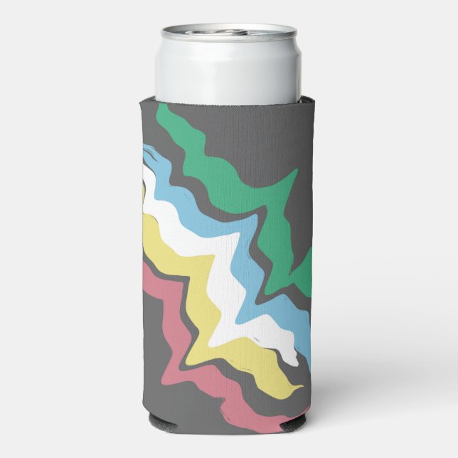 Disability Pride Month Of July Awareness Colours Seltzer Can Cooler (Seltzer Back)