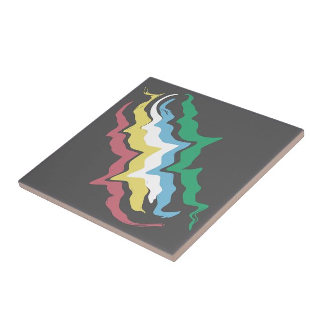 Disability Pride Month Of July Awareness Colours  Tile (Side)