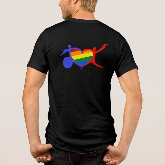 Disability Pride T-Shirt Tri-Blend Shirt (Back)