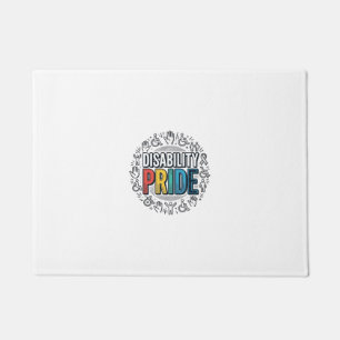 Disability Pride Vintage Inclusive Awareness Shirt Doormat