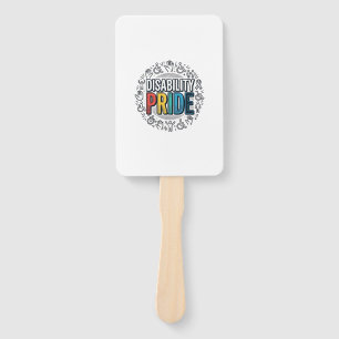 Disability Pride Vintage Inclusive Awareness Shirt Hand Fan