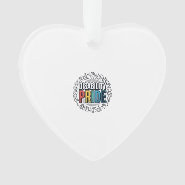 Disability Pride Vintage Inclusive Awareness Shirt Ornament (Front)